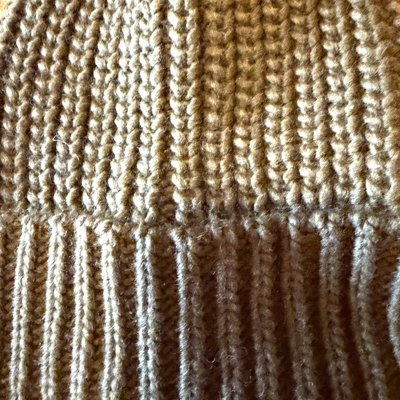 Khaki brown touch of wool chunky hat tuque beanie made in Italy NWT - Picture 3 of 7